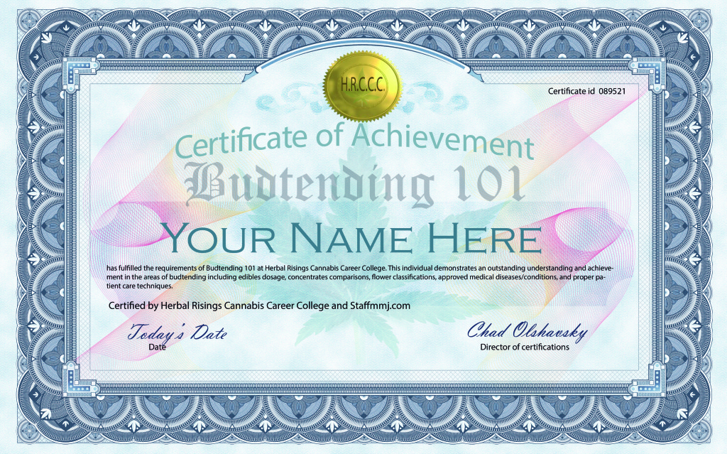 herbal risings certificate