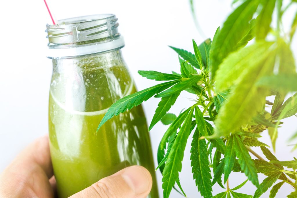 CBD cannabis infused smoothie drink